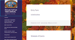 Desktop Screenshot of elmvalefallfair.com